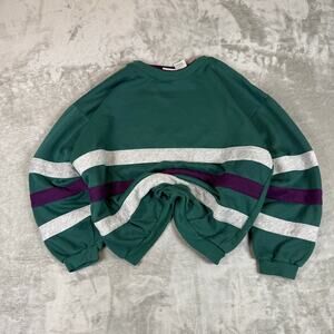 VTG Jaclyn Smith Sport retro striped sportswear streetwear sweatshirt wms XL